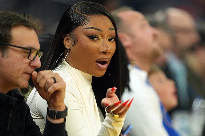 NBA: Dallas Mavericks at Golden State Warriors / megan thee stallion