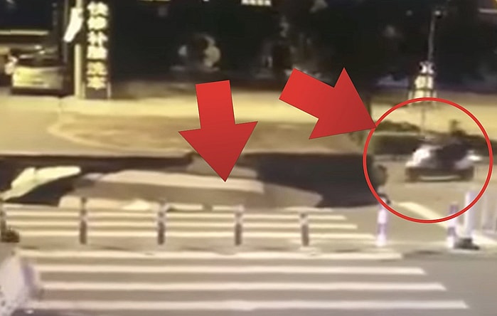 man falls in sinkhole