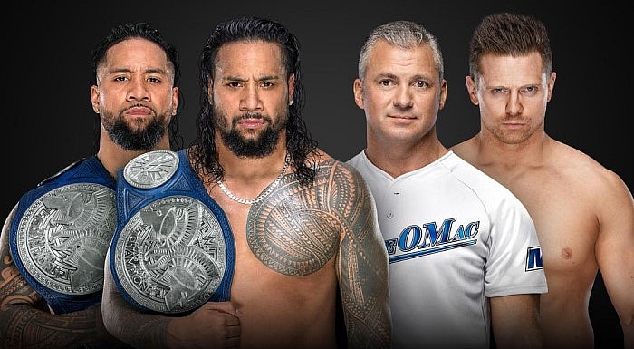 The Usos Versus The Miz and Shane McMahon
