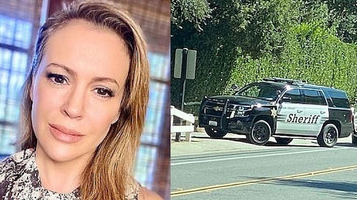 Alyssa Milano police defund 911 call Squirrelgate