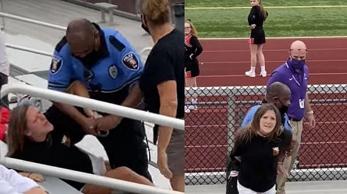 Ohio woman tased football game over mask police