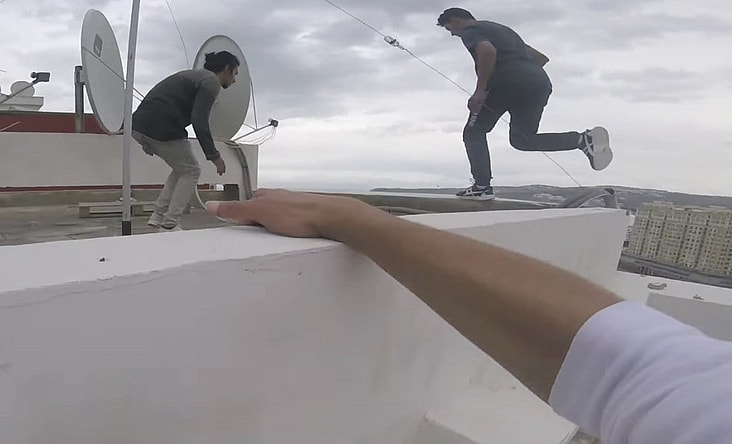 parkour escape from security