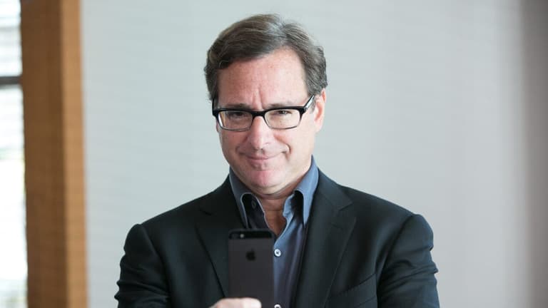 Aug 1, 2013; Beverly Hills, CA, USA; Talking Your Tech  comedian Bob Saget, photographed at his manager's office in Beverly