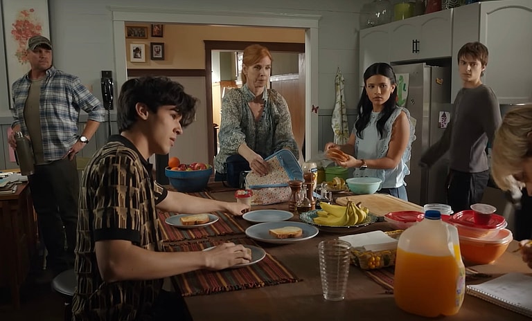 walter family at breakfast