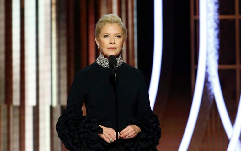 Jan 5, 2020; Beverly Hills, CA, USA; Annette Bening during the 77th Annual Golden Globe Awards at The Beverly Hilton Hotel.