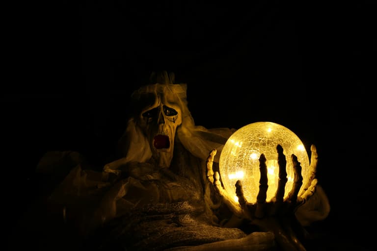 skeleton with orb