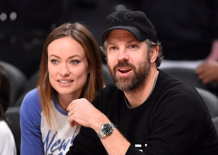 Feb 13, 2016; Toronto, Ontario, Canada; Movie actor Jason Sudeikis (right) with wife Olivia Wilde (left) in attendance during