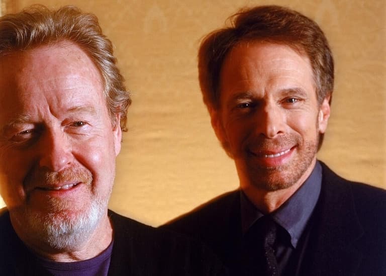 Jan. 12, 2002; New York, NY, USA; Ridley Scott, left, director, and Jerry Bruckheimer, producer, of the motion picture Black