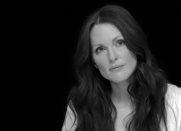 julianne moore black and white