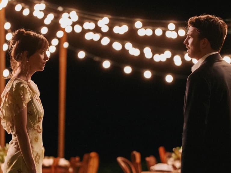 Materialists Chris Evans and Dakota Johnson A24