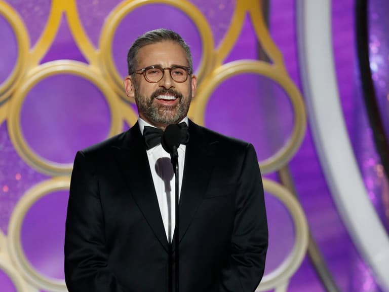 Jan 6, 2019; Beverly Hills, CA, USA; Steve Carell during the 76th Golden Globe Awards at the Beverly Hilton. Mandatory Credit: