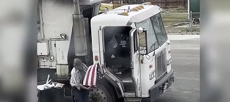 Utah Garbage Man American Flag