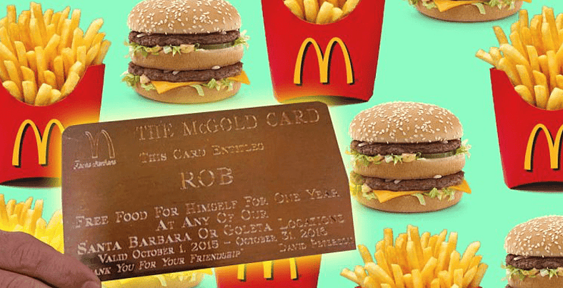 mcdonald's gold card
