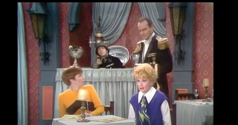 Carol Burnett, Lucille Ball, Harvey Korman on "The Carol Burnett Show" soup Nazi episode