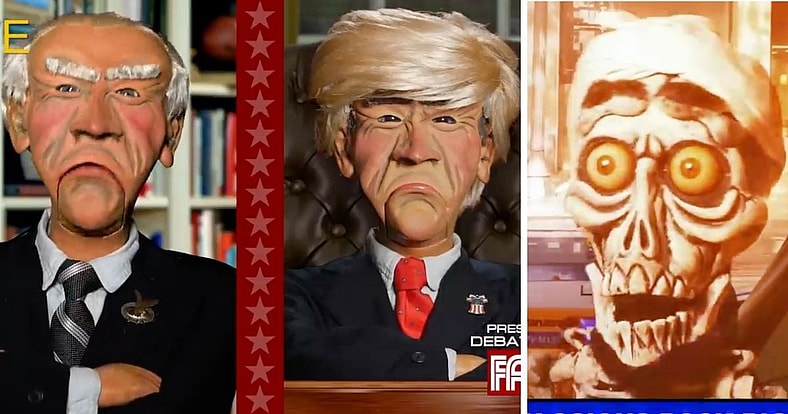 Jeff Dunham's debate video Biden Trump puppets Achmed Walter
