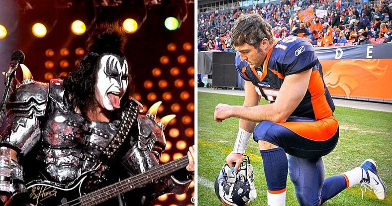 Tim Tebow Gene Simmons