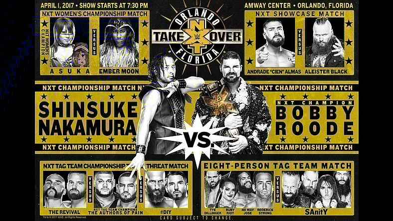 Throwback Photos Of Previous NXT Takeover Cards