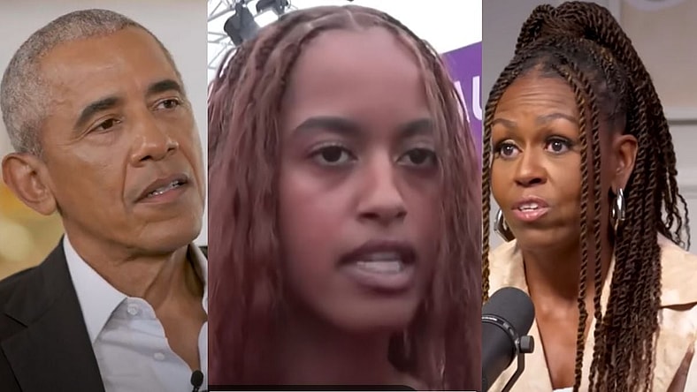 Malia Obama Barack Michelle