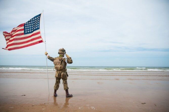 Boy Salute Normandy D Day