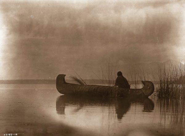 A Kutenai duck hunter, in 1910.