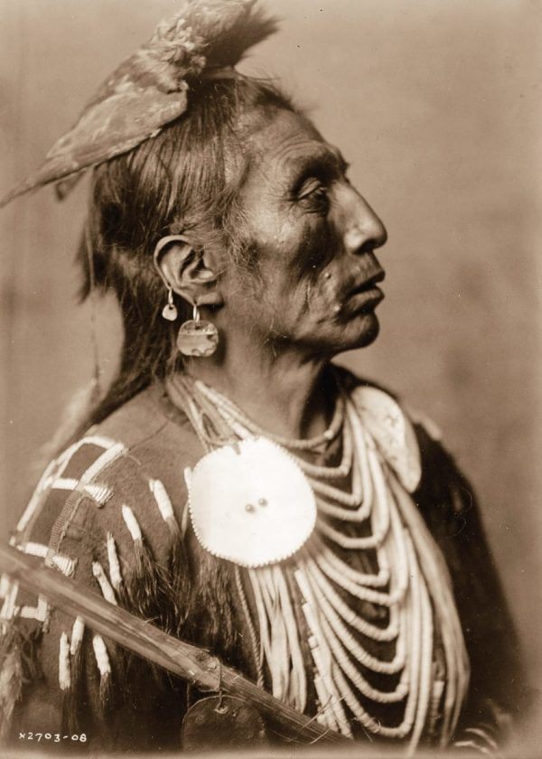 Medicine Crow, of the Apsaroke tribe, in 1908.