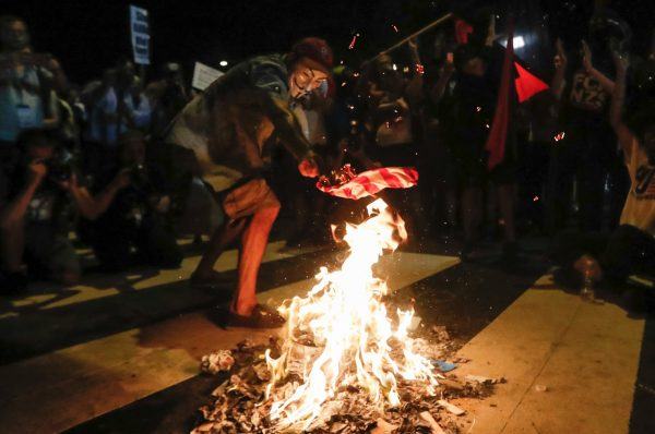 2016 Presidential Election, DNC, flag burning, liberals