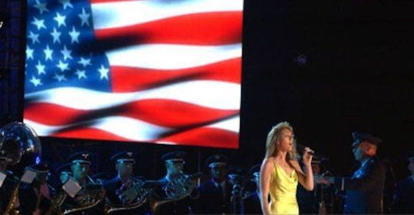 Céline Dion, military, troops, God Bless America