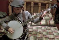 young banjo player
