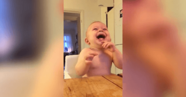 baby laughing