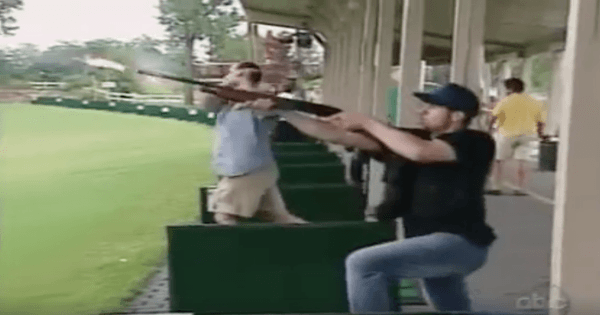 shooting at driving range