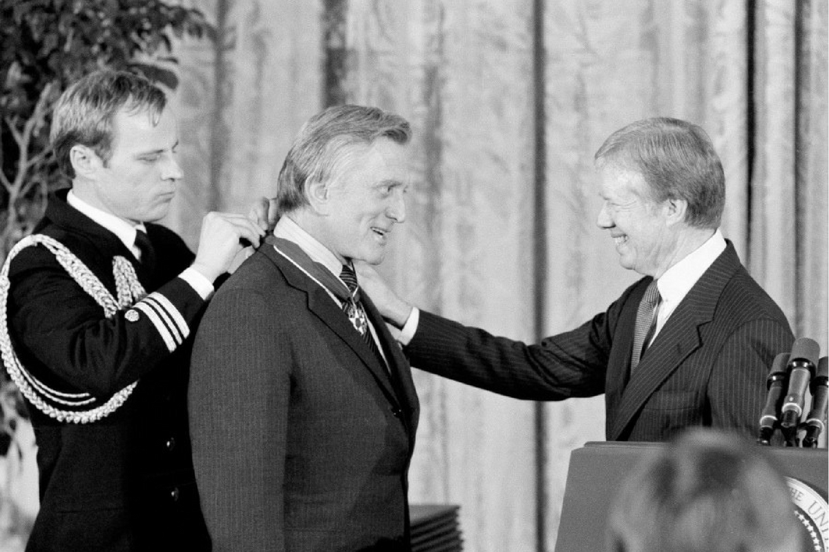 Kirk Douglas and Jimmy Carter