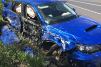 Wrecked Subaru