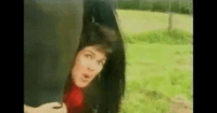 Horse Craps on Woman