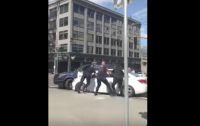 Man drags cop with car