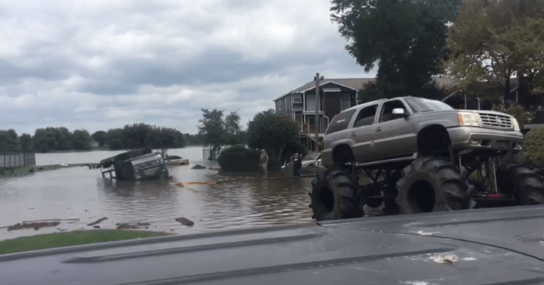 Hurricane Harvey truck rescue