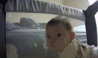 baby discovers camera