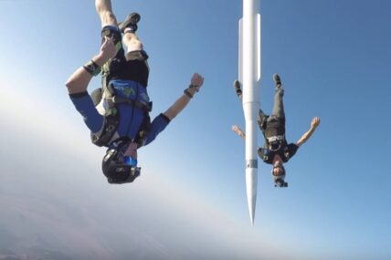 skydiving with a rocket