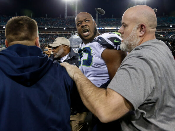 NFL player fights fan