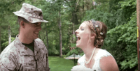 marine surprises sister wedding day