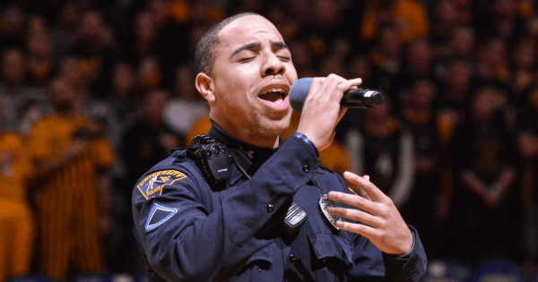national anthem police officer