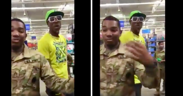 soldiers harrassed walmart