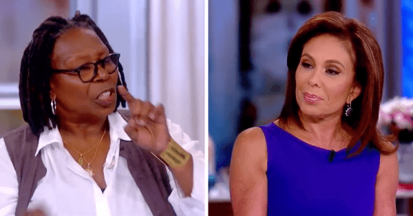 Whoopi judge jeanine view feud