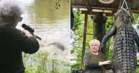 grandma shoots alligator