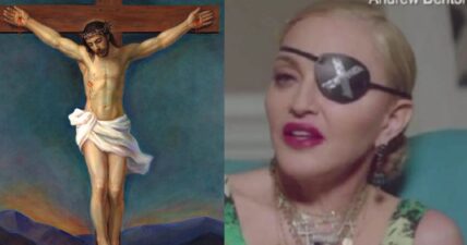 Madonna Jesus on cross