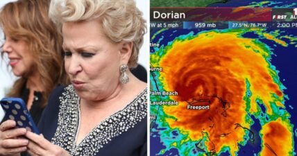 Bette Midler tweets climate change hints in the wake of Hurricane Dorian's devastation on the Bahamas.
