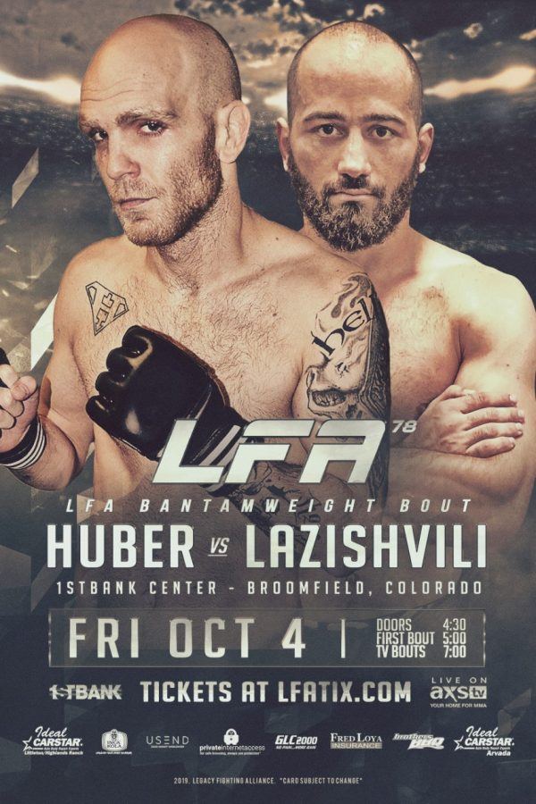 Unbeaten rising prospect Zviad Lazishvili will represent Kaizen MMA at Legacy Fighting Alliance 78 in October, taking on Josh Huber.