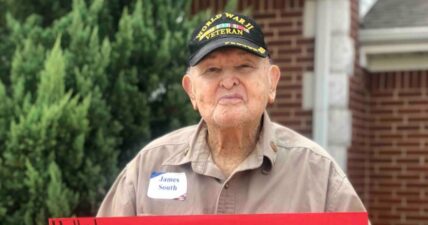 WWII Vet James South asked for 100 birthday cards for his 100th birthday