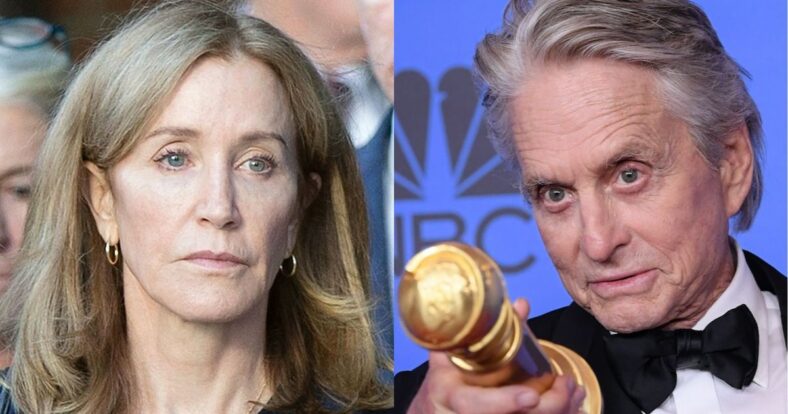 Felicity Huffman reports to prison and Michael Douglas weighs in on college admissions scandal