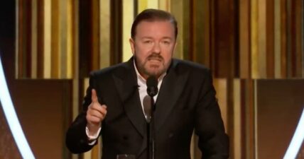 Ricky Gervais blasts Hollywood hypocrites during Golden Globes monologue