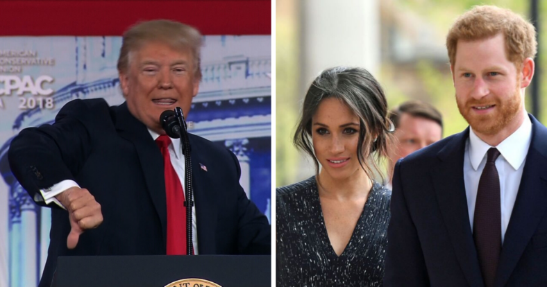 Donald Trump calls out Prince Harry Meghan Markle on security